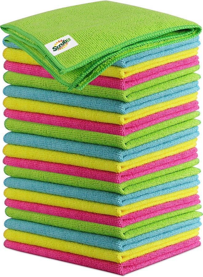 SCRUBIT Microfiber Cleaning Cloth Lint Free Towels for House, Kitchen, Cars, Windows -Ultra Absorbent and Super Soft Wash Cloths (24 Pack) - Image 1